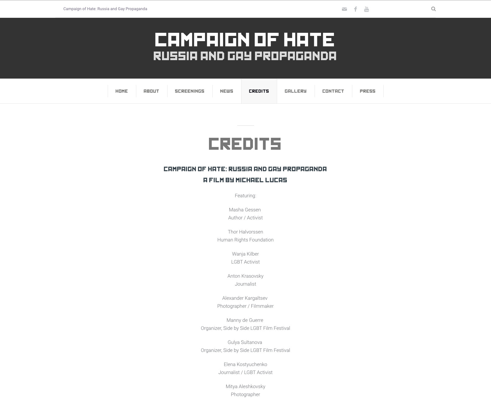 Screenshots of Campaign of Hate: Russia and Gay Propaganda