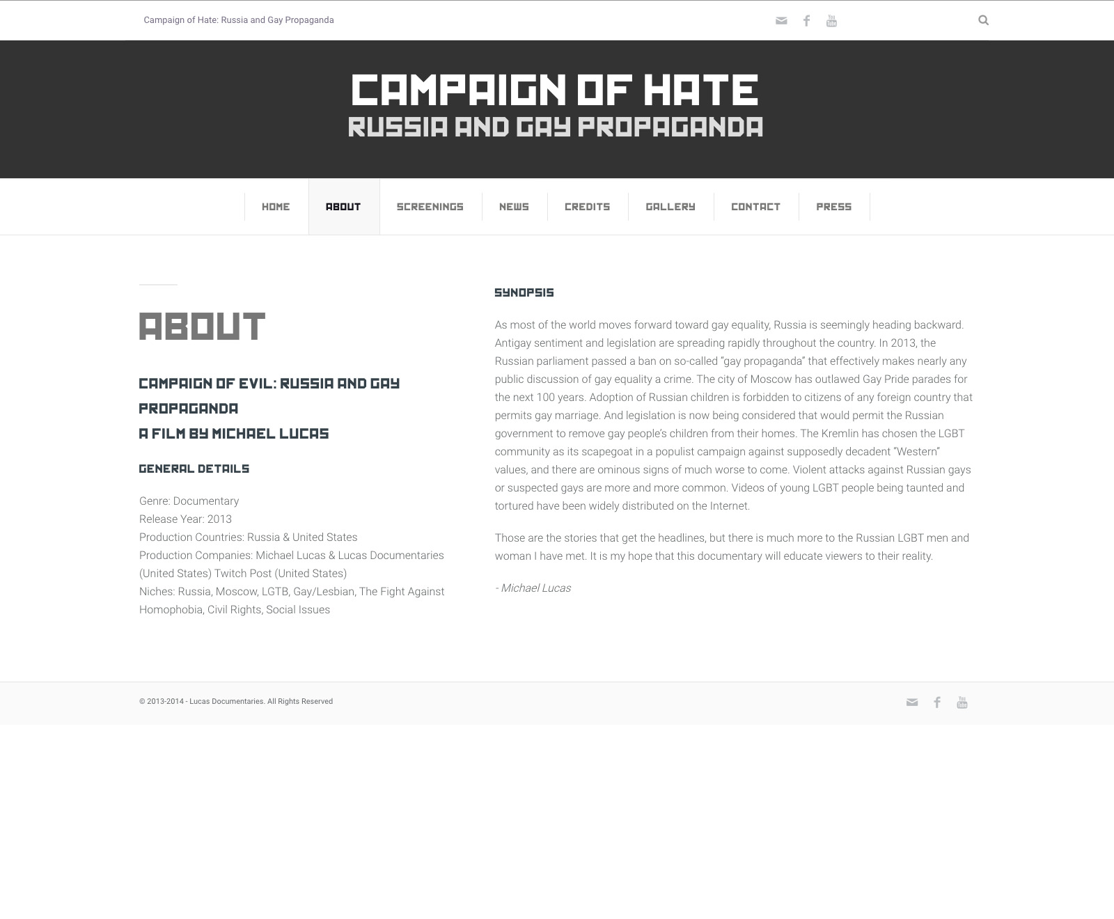 Screenshots of Campaign of Hate: Russia and Gay Propaganda