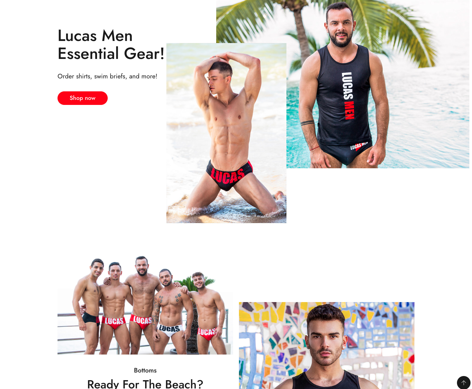 Screenshots of Lucas Men Shop