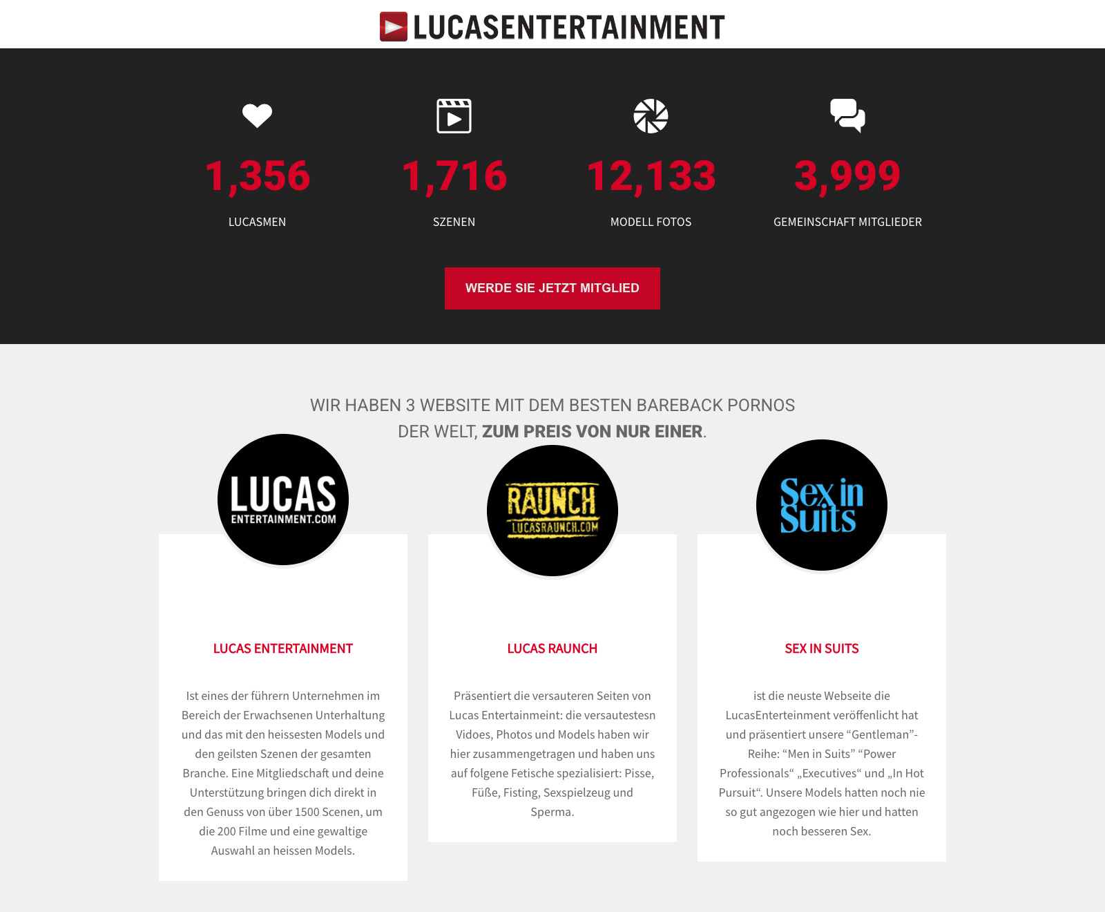 Screenshots of Lucas Men Germany