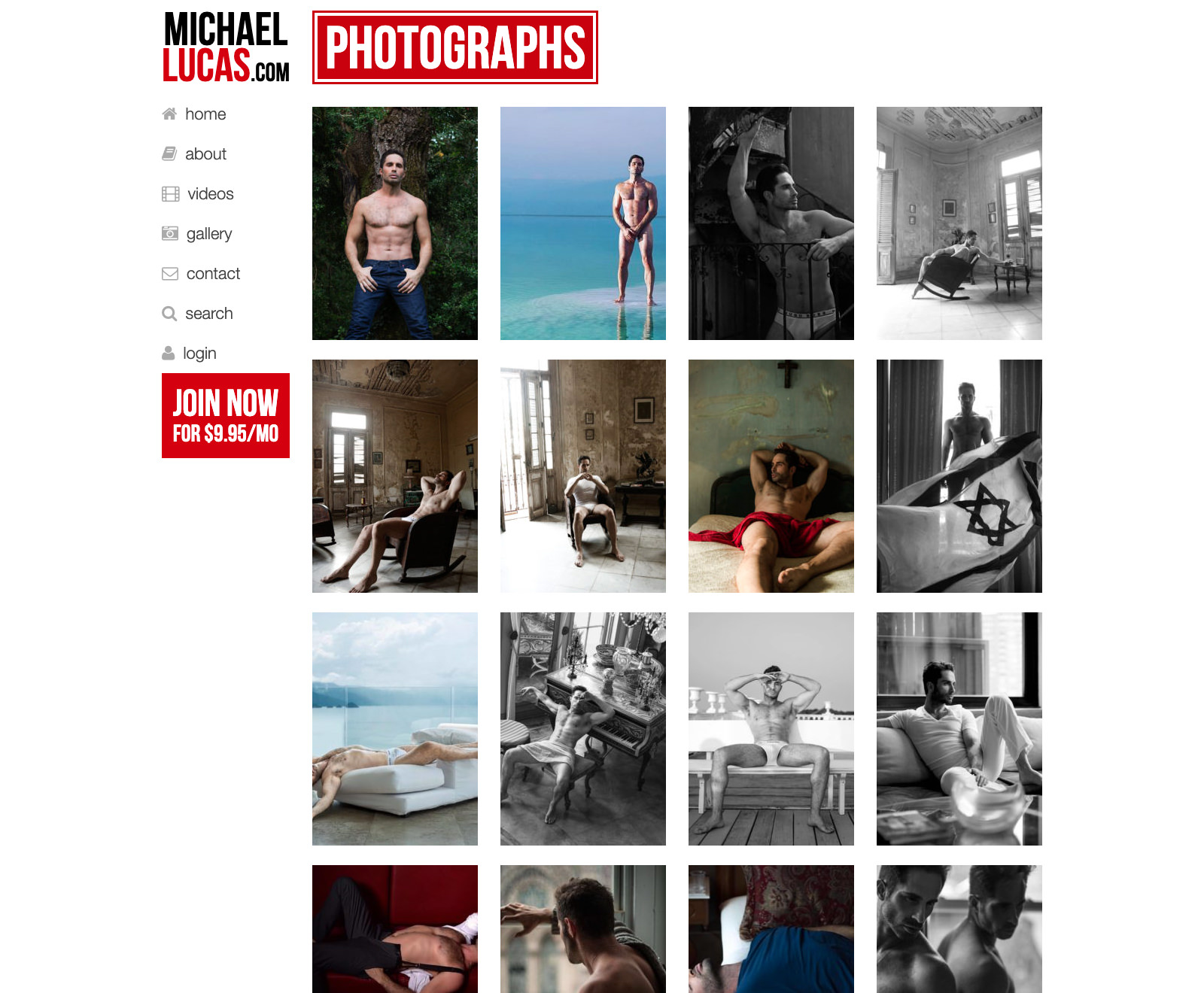 Screenshots of MichaelLucas.com