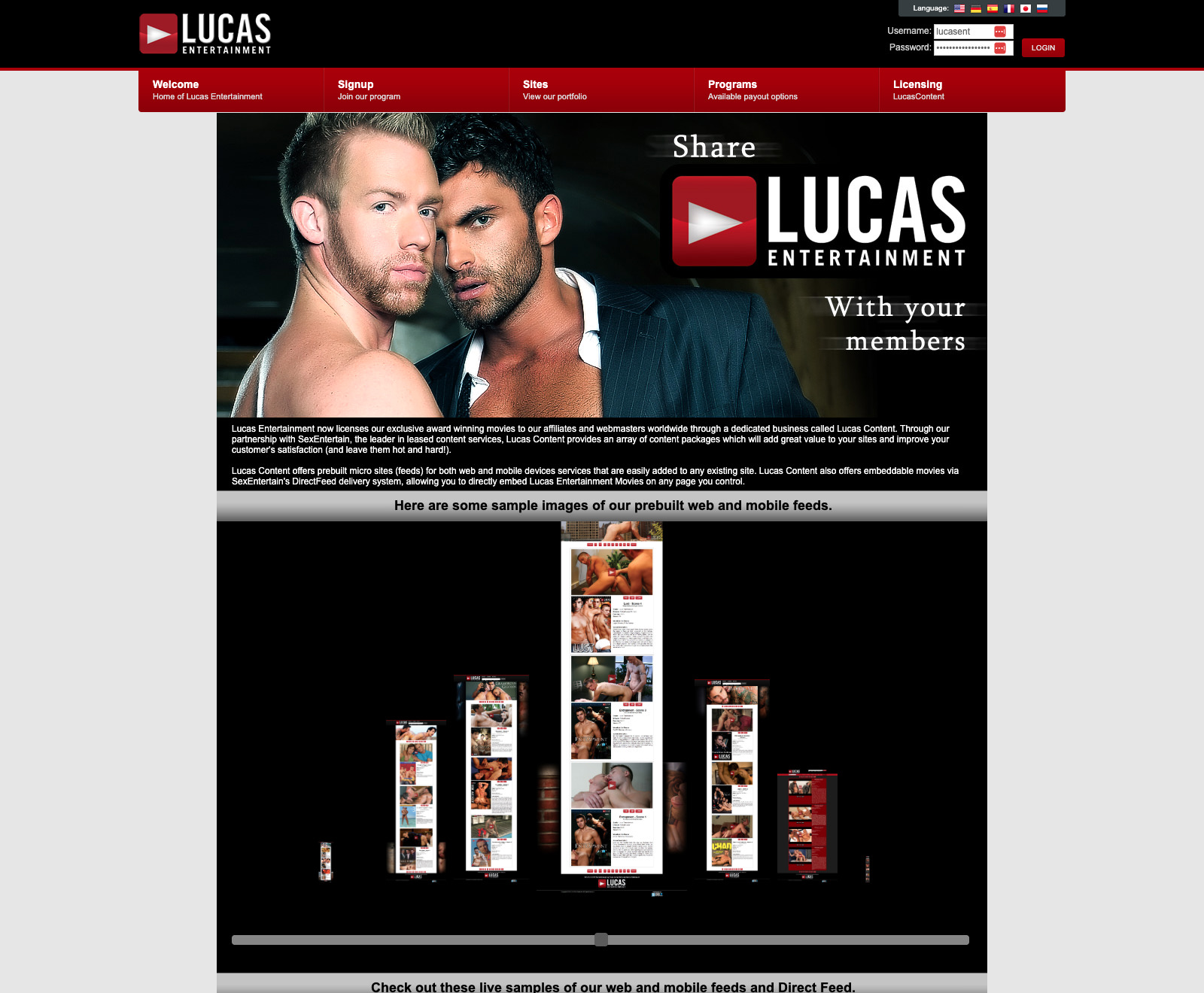 Screenshots of Lucas Pays – NATS