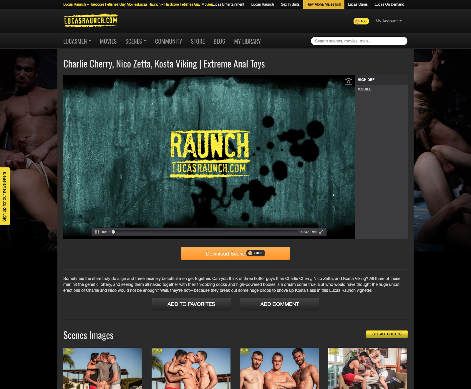 Screenshots of Lucas Raunch